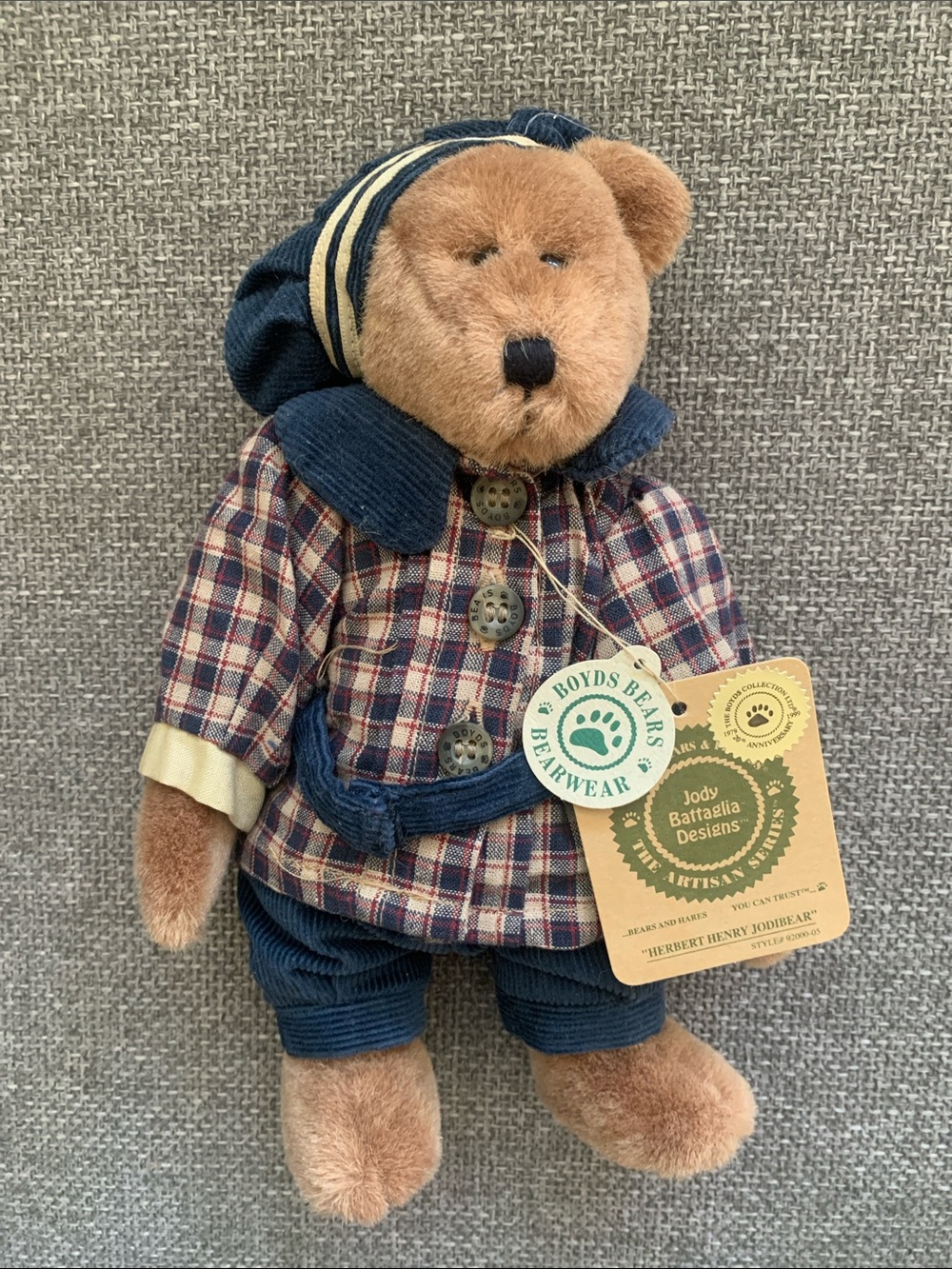 Boyds Bears Retired Herbert Henry Jodibear 9” Plush Stuffed Bear with Tags